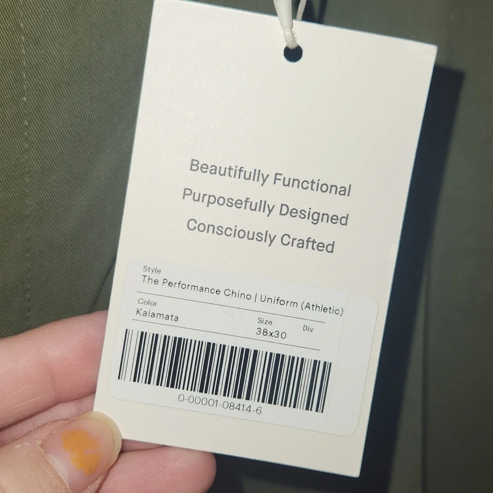 Nwt-everlane/uniform the performance chino/athletic size 38×30 color:Kal…
